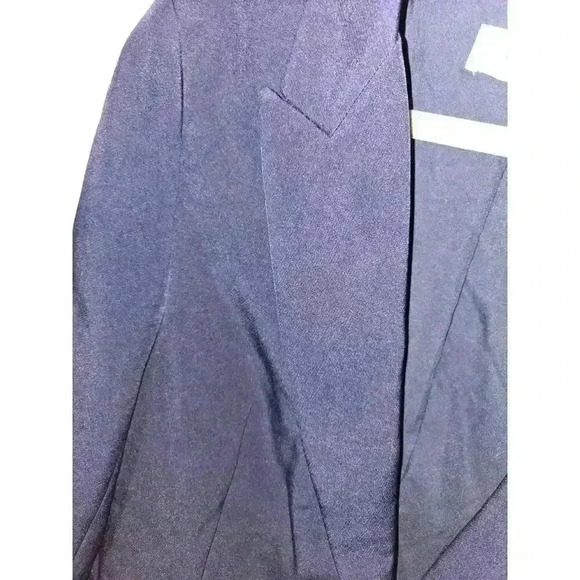 Conbipel Women's Navy Blue One-Button Blazer Size 46 Stretch Italy L - Picture 6 of 10